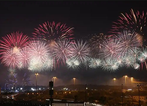 盖州市焰火晚会